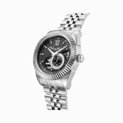 Best Sale Automatikuhr mit 41 mm und schwarzem Zifferblatt silberfarben Herren Uhren|Uhren